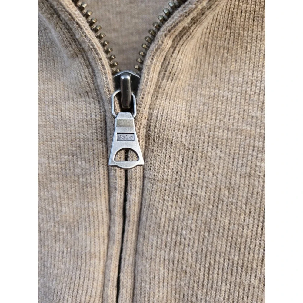 Vintage Polo Ralph Lauren Quarter Zip  Cotton Jumper Sweater Men's Size Large